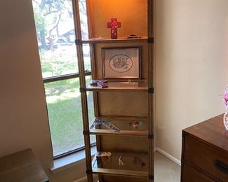 lighted narrow display 5 shelves