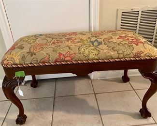 bench, beautifully upholstered 