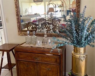 Large mirror, and lovely buffet/sideboard 
