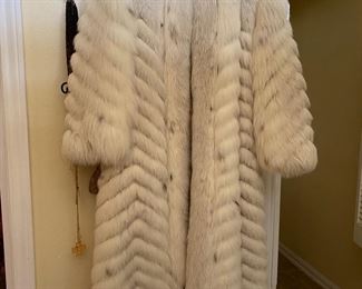 Gorgeous fox and minx fur coat, full length, lined from Frost Brothers San Antonio 