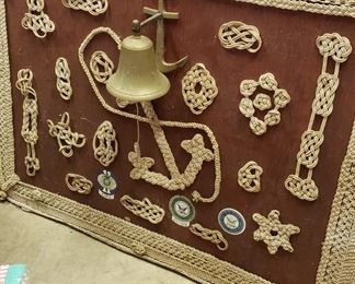 Naval knot display with brass bell