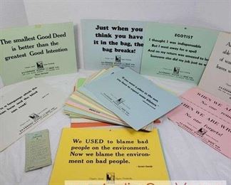 La Crosse Paper and Box Company 1960s and 70s Calendars with quotes on them