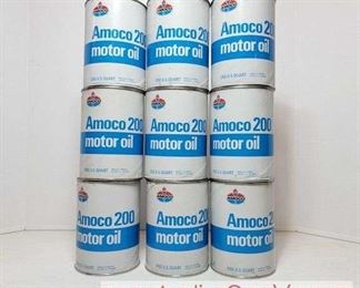 NINE Amoco 200 Motor Oil. 1 qt each. Unopened