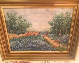 Small blue bonnet art