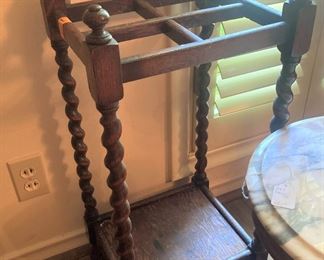 Antique barley twist umbrella holder