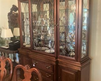 Lovely and large coordinating china cabinet