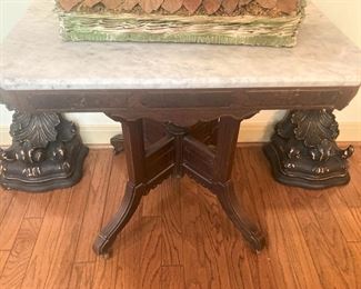 Marble top Eastlake antique table