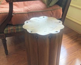 Brass side table