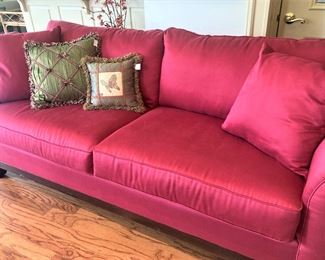 Formal red sofa