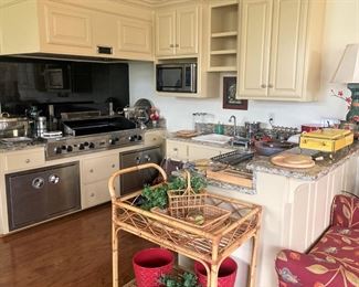 The "indoor grilling kitchen" features lots of goodies.