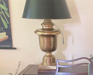 Large brass lamp