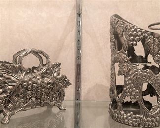 Arthur Court napkin holder and beverage caddy 