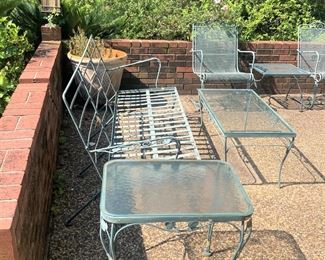 Some of the patio furniture