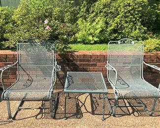 Spring chairs and coordinating table
