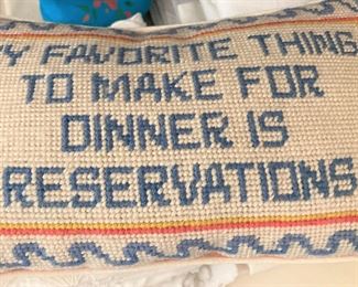 Needlepoint pillow
