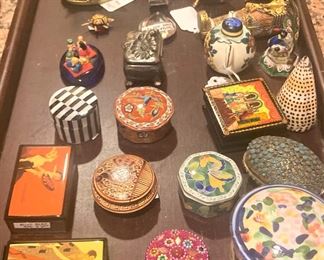 Hinged boxes including Limoges