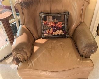 Comfortable leather chair (as is)