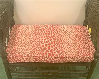 Antique wicker bench