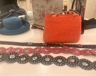 Hats, purses, belts