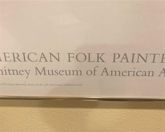 Poster - American Folk Painters - Whitney Museum of American Art of Three Centuries -  Feb. 26-May 13, 1980