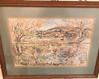 Framed art - oil drilling scenery