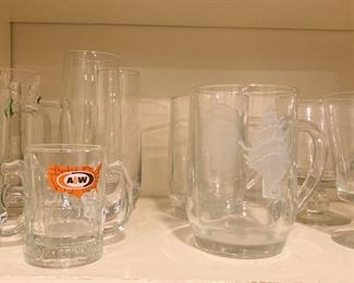 A & W  root beer mugs