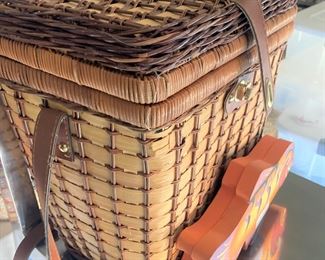 Vintage picnic basket