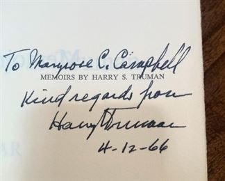 Two-book set - extra special - autographed by Harry S. Truman