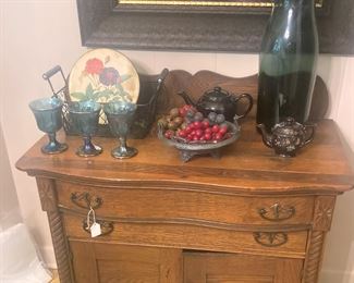 Antique oak washstand