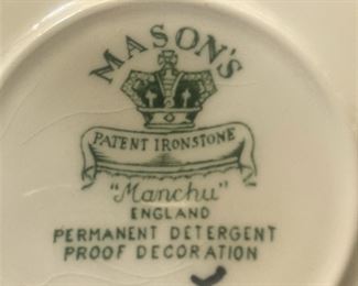 Mason "Manchu"  ironstone from England