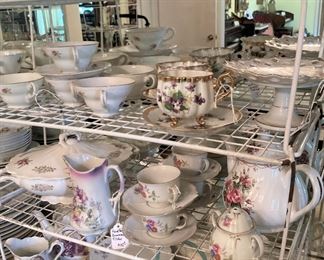 Cups, saucers, and teapots