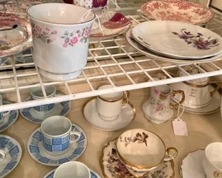Miscellaneous cups and saucers