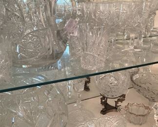 Pitchers, rose bowls, glasses