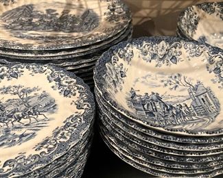 "Coaching Scenes" Johnson Bros ironstone - Made in England