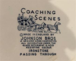 "Coaching Scenes" Johnson Bros ironstone - Made in England