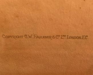 Copyright - C.W. Faulkner & Co. - London