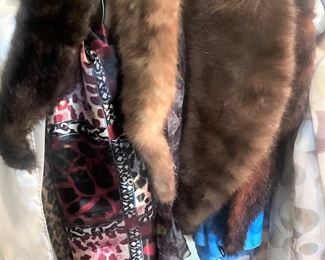 Fur collars and scarves