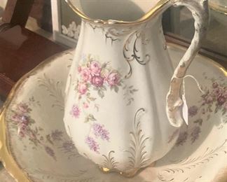 Antique wash bowl & pitcher