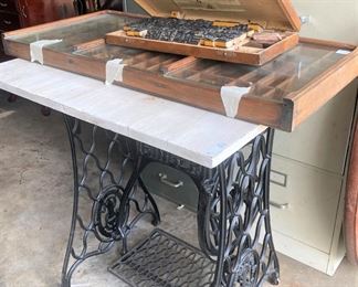 Sewing machine base table