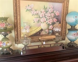 Oil on canvas Artist Wilkinson; more lamps