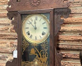 Antique mantel clock with key