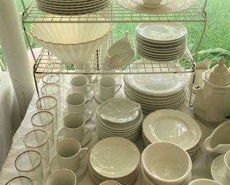 White dishes