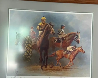 Fred Stone Framed Limited Edition Triple Crown Painting