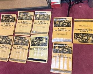 LOT OF H. BELL’S FIRE PROTECTION CO. BOOK MATCH ALBUMS