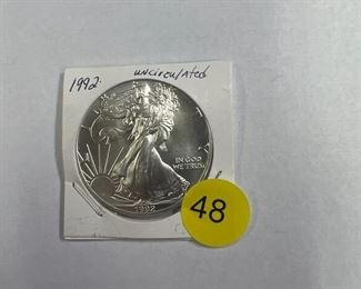 1992 SILVER AMERICAN EAGLE COIN
