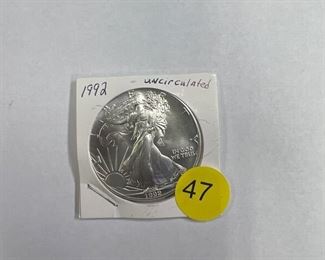 1992 SILVER AMERICAN EAGLE COIN