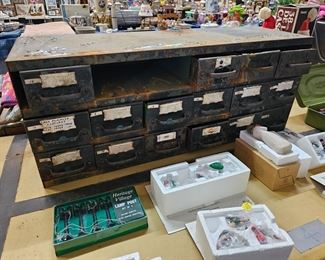 VINTAGE METAL HARDWARE ORGANIZER