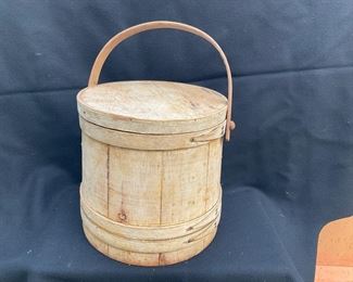 Dry white paint firkin