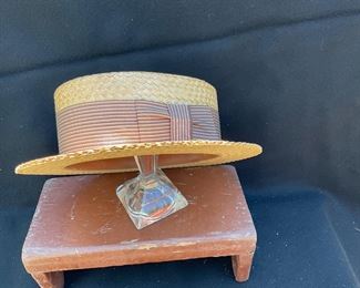 Vintage Stetson straw boater