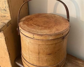 Firkin in mustard paint